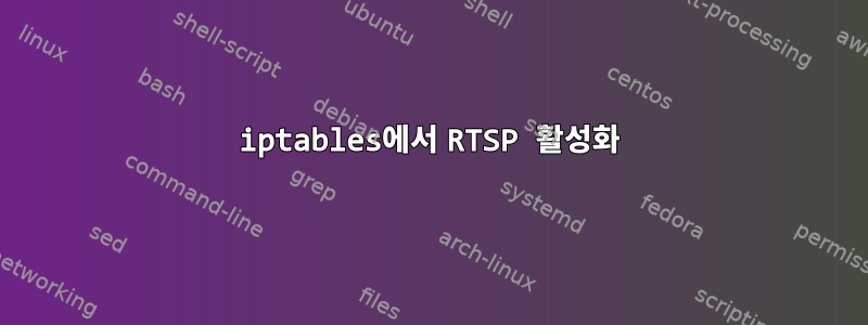 iptables에서 RTSP 활성화