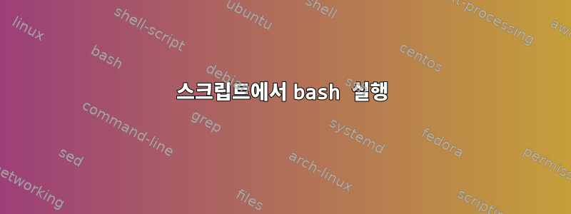 스크립트에서 bash 실행