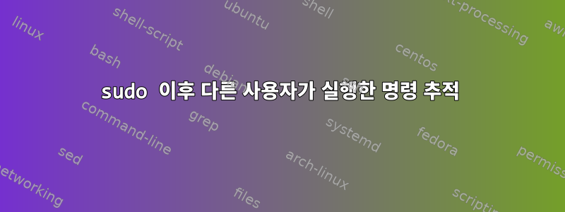 sudo 이후 다른 사용자가 실행한 명령 추적