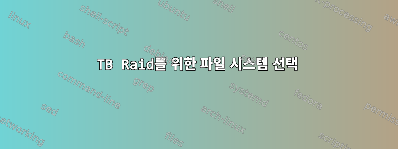 16TB Raid를 위한 파일 시스템 선택