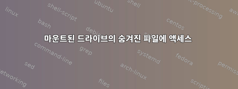 마운트된 드라이브의 숨겨진 파일에 액세스