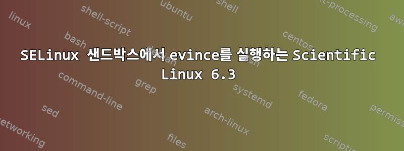 SELinux 샌드박스에서 evince를 실행하는 Scientific Linux 6.3