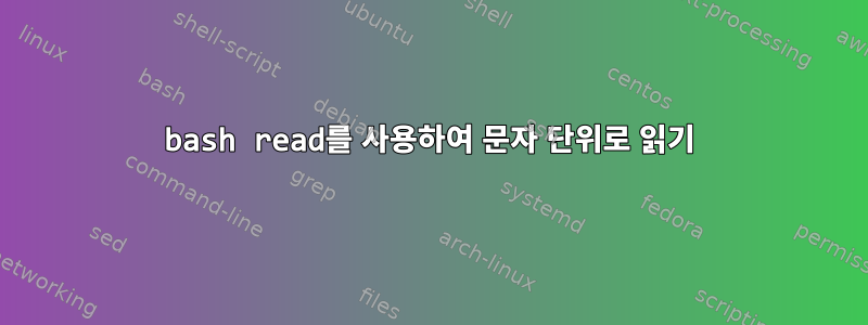 bash read를 사용하여 문자 단위로 읽기