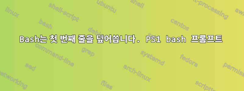 Bash는 첫 번째 줄을 덮어씁니다. PS1 bash 프롬프트