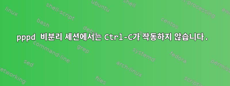 pppd 비분리 세션에서는 Ctrl-C가 작동하지 않습니다.