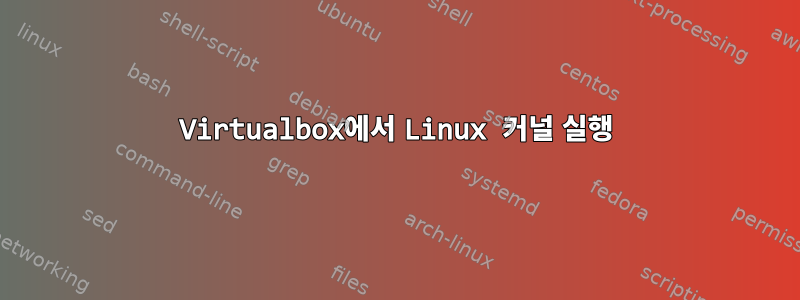 Virtualbox에서 Linux 커널 실행