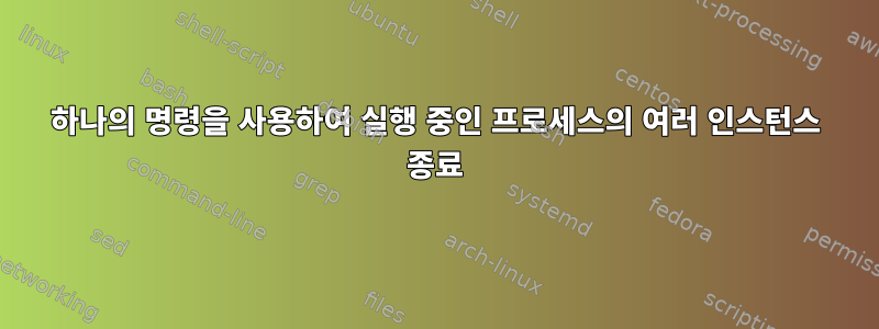 하나의 명령을 사용하여 실행 중인 프로세스의 여러 인스턴스 종료