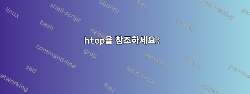 htop을 참조하세요: