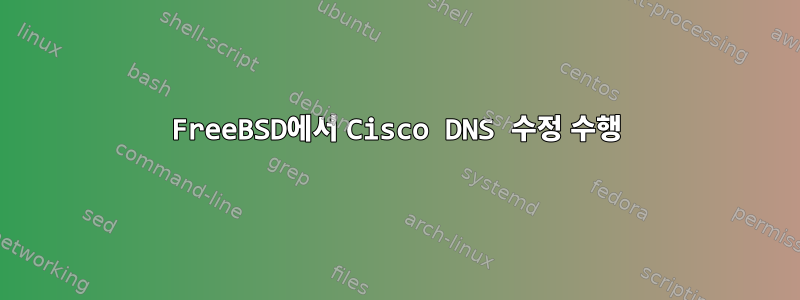 FreeBSD에서 Cisco DNS 수정 수행