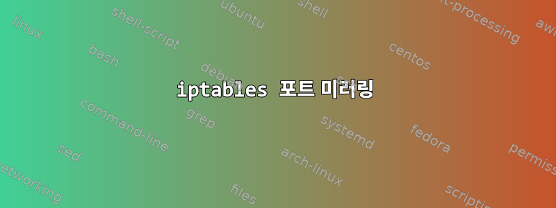 iptables 포트 미러링