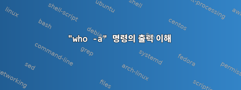 "who -a" 명령의 출력 이해