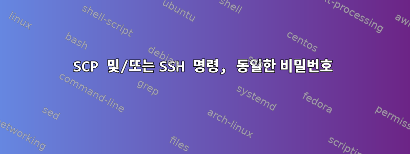 SCP 및/또는 SSH 명령, 동일한 비밀번호