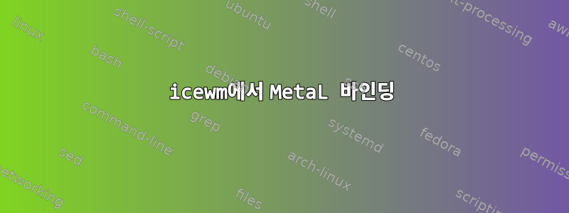 icewm에서 MetaL 바인딩