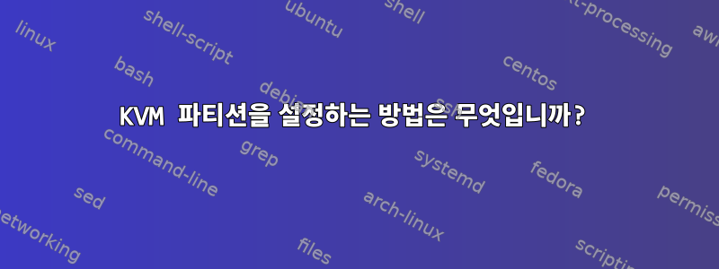 KVM 파티션을 설정하는 방법은 무엇입니까?