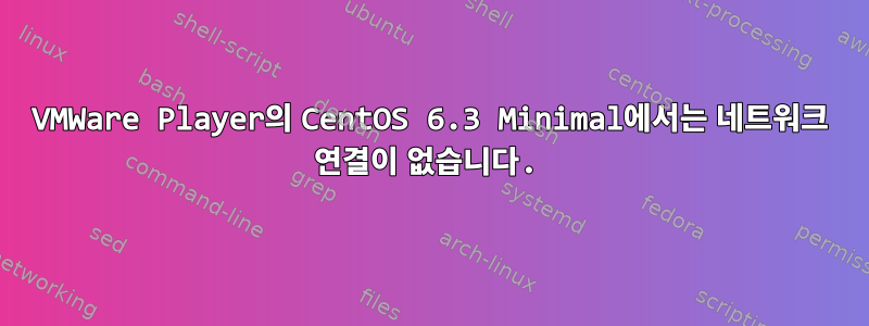 VMWare Player의 CentOS 6.3 Minimal에서는 네트워크 연결이 없습니다.