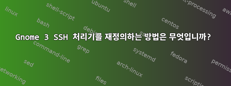 Gnome 3 SSH 처리기를 재정의하는 방법은 무엇입니까?