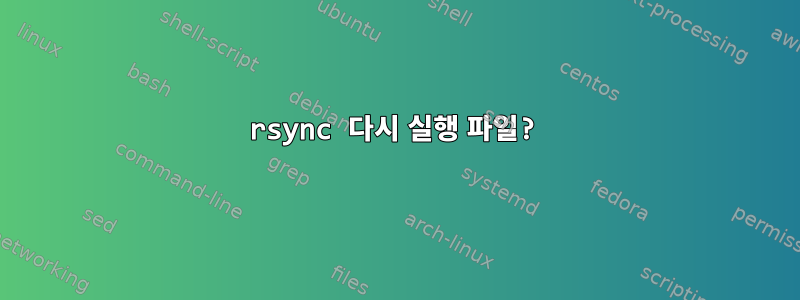 rsync 다시 실행 파일?