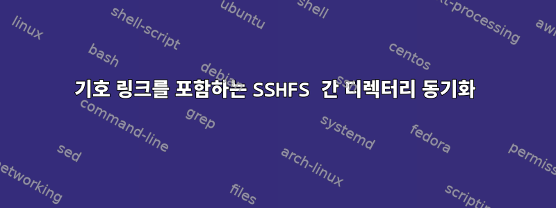 기호 링크를 포함하는 SSHFS 간 디렉터리 동기화