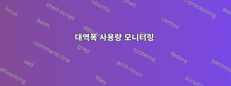 대역폭 사용량 모니터링