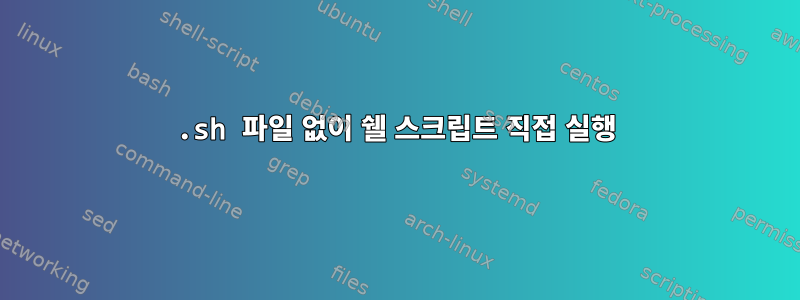 .sh 파일 없이 쉘 스크립트 직접 실행