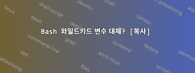 Bash 와일드카드 변수 대체? [복사]