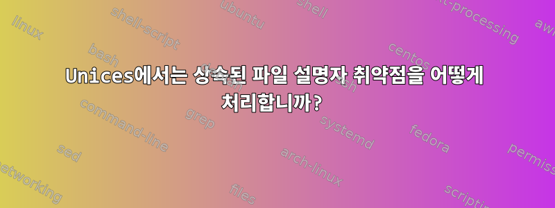 Unices에서는 상속된 파일 설명자 취약점을 어떻게 처리합니까?