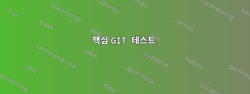 핵심 GIT 테스트