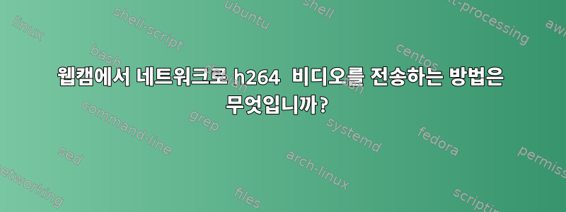 웹캠에서 네트워크로 h264 비디오를 전송하는 방법은 무엇입니까?