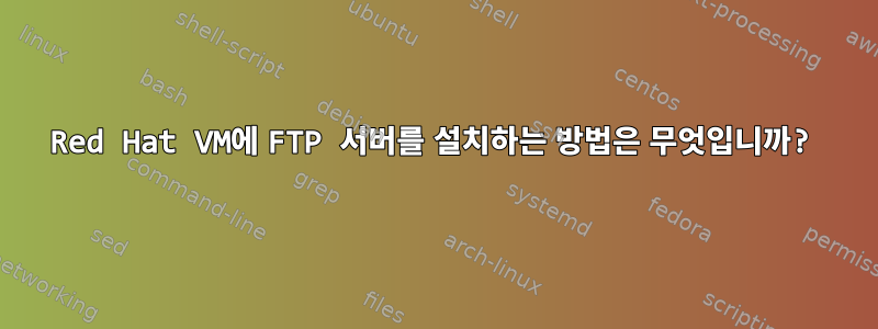 Red Hat VM에 FTP 서버를 설치하는 방법은 무엇입니까?