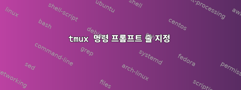 tmux 명령 프롬프트 줄 지정