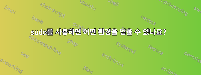 sudo를 사용하면 어떤 환경을 얻을 수 있나요?