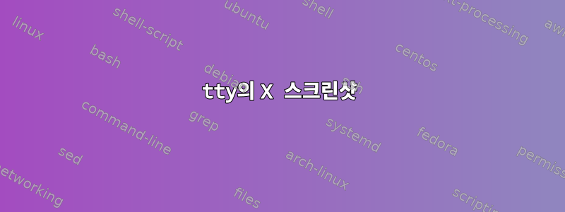 tty의 X 스크린샷