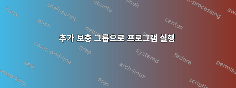 추가 보충 그룹으로 프로그램 실행