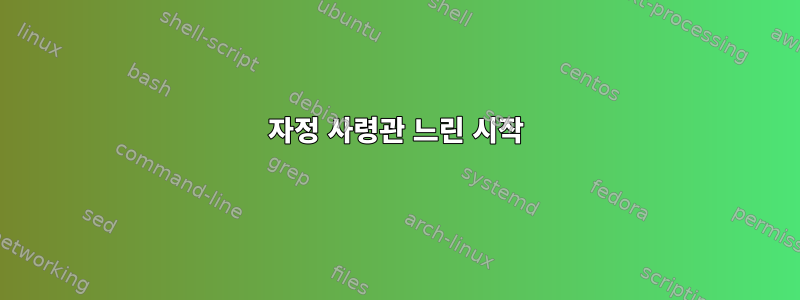 자정 사령관 느린 시작