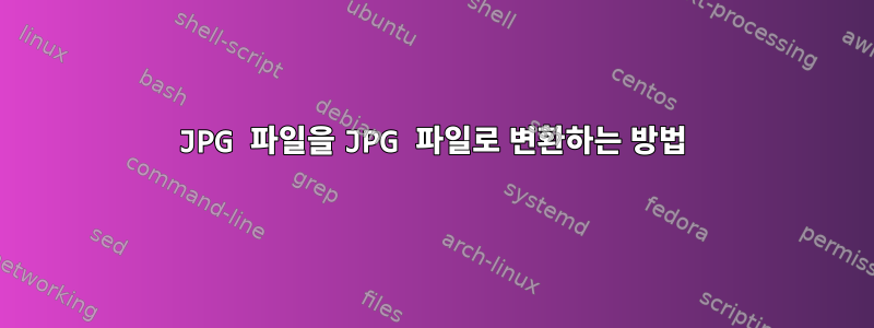 JPG 파일을 JPG 파일로 변환하는 방법