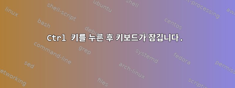 Ctrl 키를 누른 후 키보드가 잠깁니다.