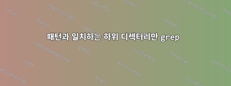 패턴과 일치하는 하위 디렉터리만 grep