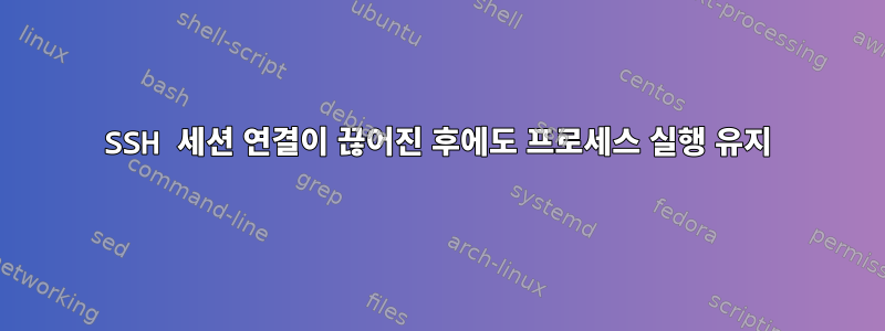 SSH 세션 연결이 끊어진 후에도 프로세스 실행 유지