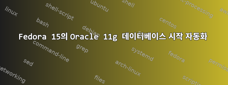 Fedora 15의 Oracle 11g 데이터베이스 시작 자동화