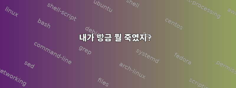 내가 방금 뭘 죽였지?