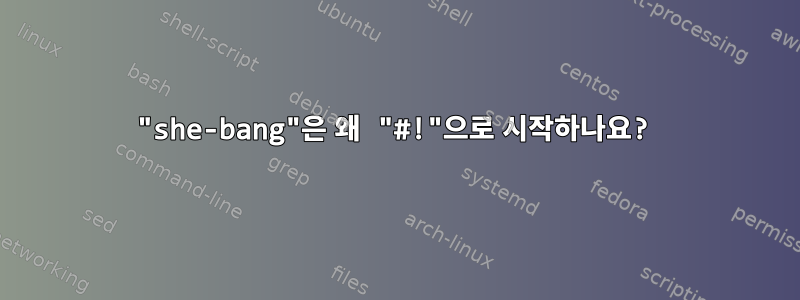 "she-bang"은 왜 "#!"으로 시작하나요?