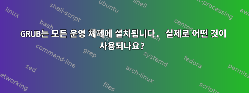 GRUB는 모든 운영 체제에 설치됩니다. 실제로 어떤 것이 사용되나요?