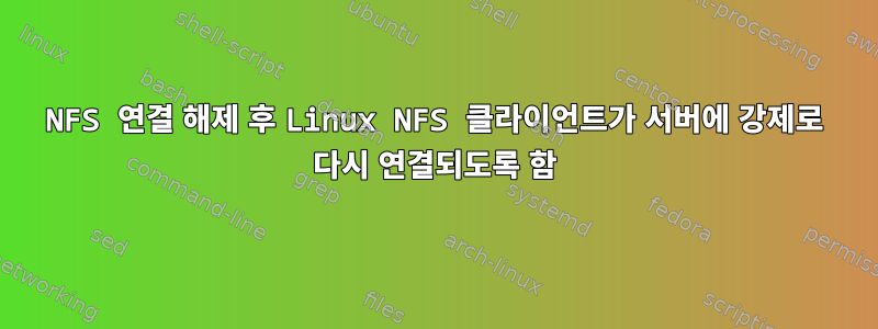 NFS 연결 해제 후 Linux NFS 클라이언트가 서버에 강제로 다시 연결되도록 함