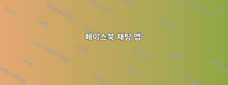 페이스북 채팅 앱