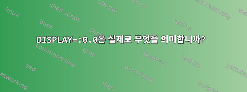 DISPLAY=:0.0은 실제로 무엇을 의미합니까?