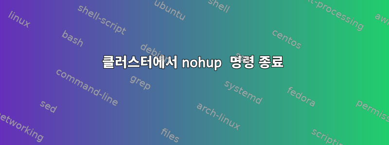 클러스터에서 nohup 명령 종료