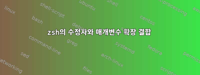 zsh의 수정자와 매개변수 확장 결합