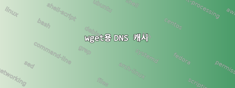 wget용 DNS 캐시