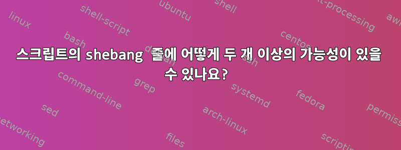 스크립트의 shebang 줄에 어떻게 두 개 이상의 가능성이 있을 수 있나요?