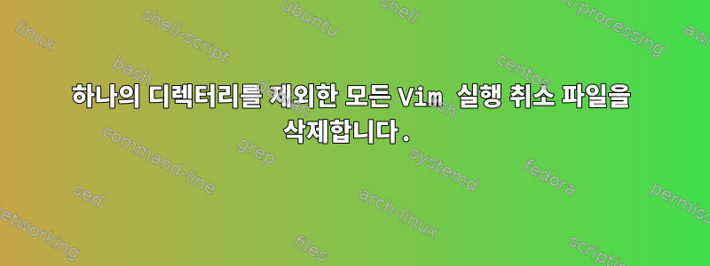 하나의 디렉터리를 제외한 모든 Vim 실행 취소 파일을 삭제합니다.